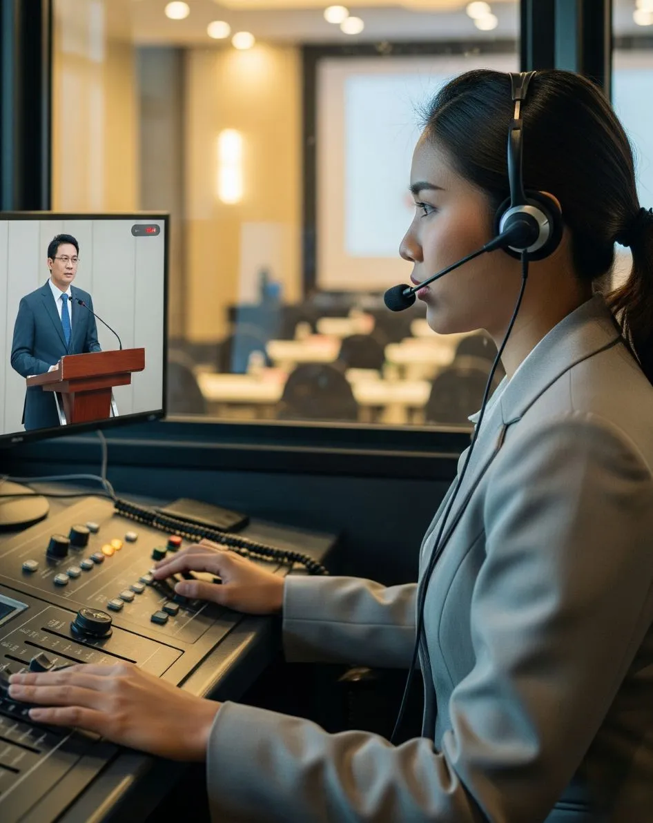 บริการล่ามแปลพร้อม หรือ ล่ามตู้ Simultaneous Interpreter - SI | RYT Translation